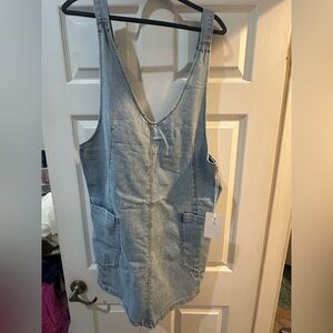 Light Blue Denim Sleeveless Dress